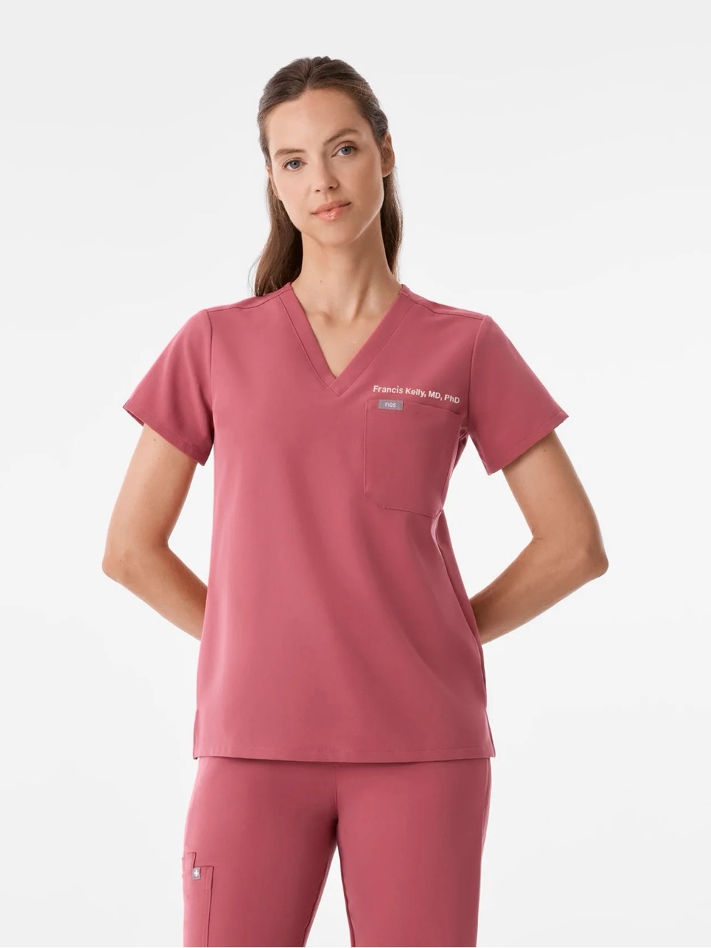 FIGS Catarina Scrub Top Berry Spice Limited Edition Women Size XL